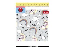 Jersey - Fräulein v. Julie Wolken Einhorn grau melange